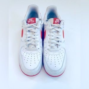 Nike Air Force Orange and White, Men’s 9, good conditions